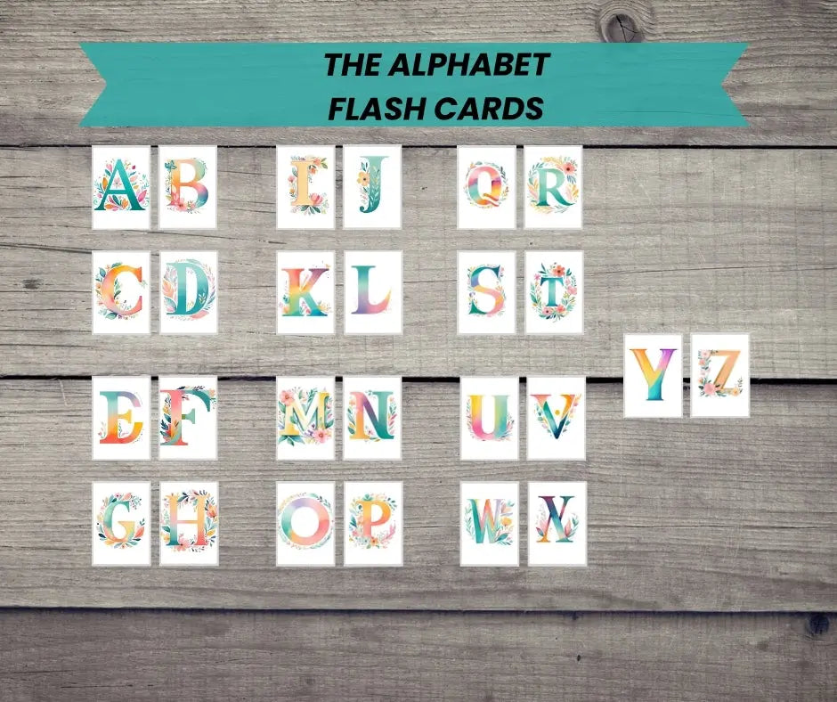 alphabet - educational printable flash cards
