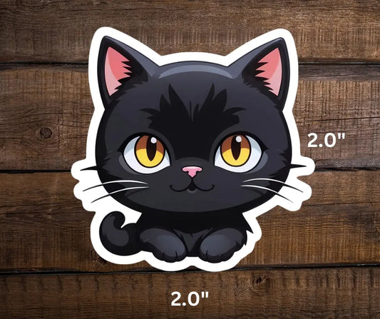 black cat sticker